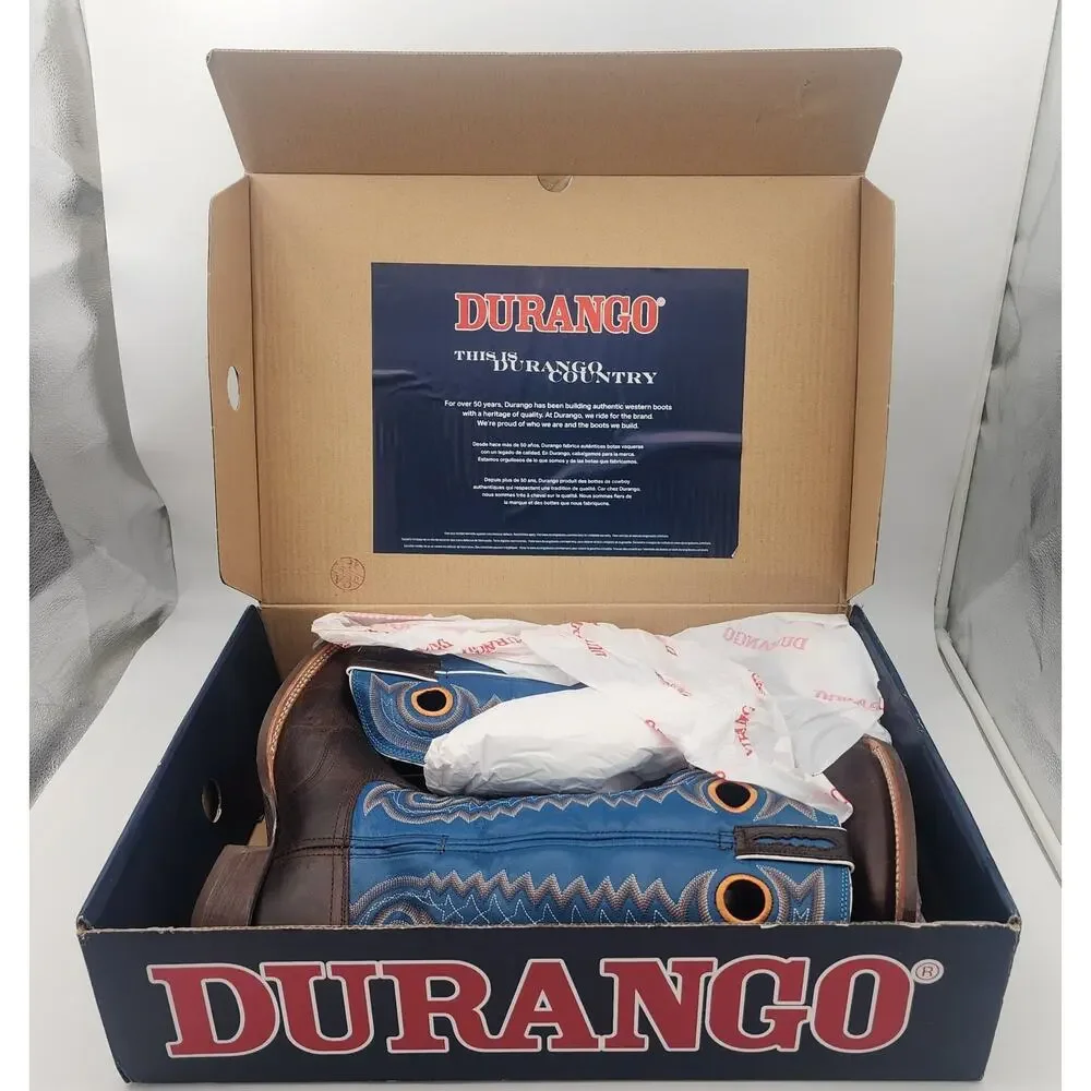Men's Durango Rebel Pro Brilliant Blue Boots Style - DDB0337 EUC - Size US 11 M